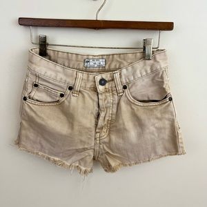 Free People Low Rise Khaki Shorts